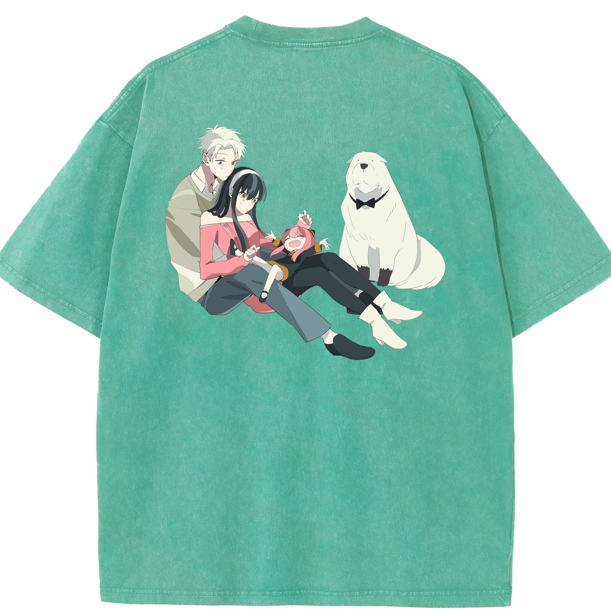 （画像用） SPY×FAMILY间谍家家酒 綿100% ヴィンテージ風 半袖Tシャツ（背面プリント）
